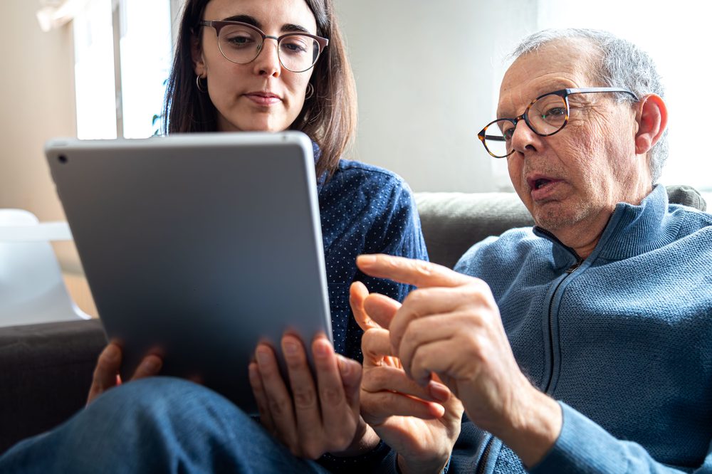 elderly using technology